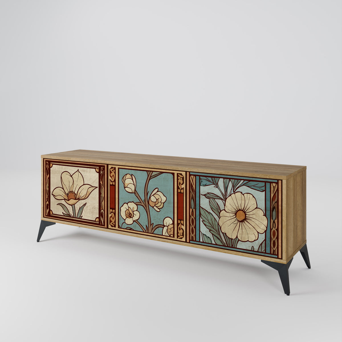 TIMELESS FLORA 3-türiges TV-Lowboard