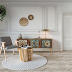 TIMELESS FLORA TV-Lowboard mit 3 Türen in Eiche-Optik