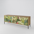 SUCCULENTS KALEIDOSCOPE TV-Lowboard mit 3 Türen in Eiche-Optik