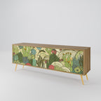 SUCCULENTS KALEIDOSCOPE TV-Lowboard mit 3 Türen in Eiche-Optik