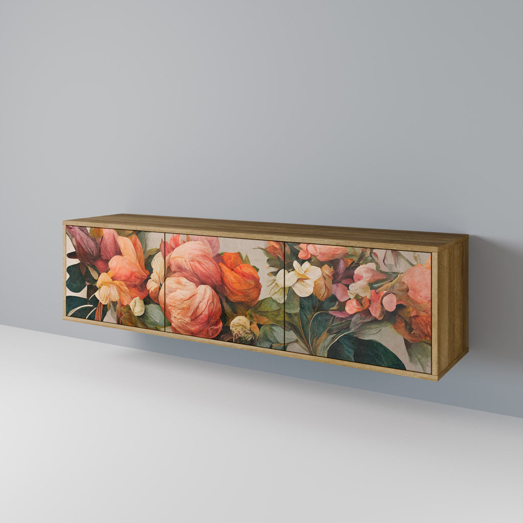 STYLISH BEAUTY TV-Lowboard mit 3 Türen in Eiche-Optik