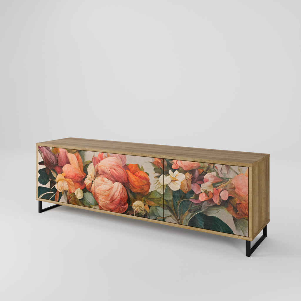 STYLISH BEAUTY TV-Lowboard mit 3 Türen in Eiche-Optik