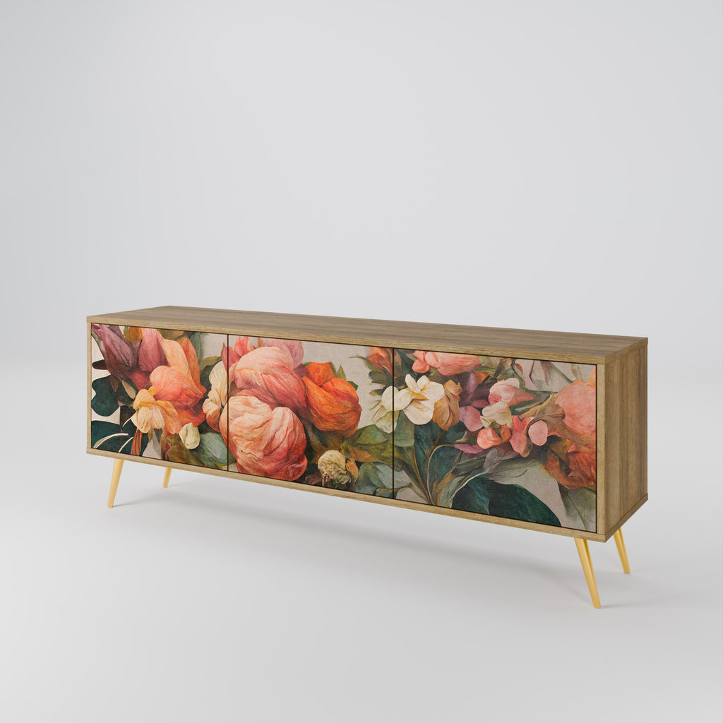 STYLISH BEAUTY TV-Lowboard mit 3 Türen in Eiche-Optik