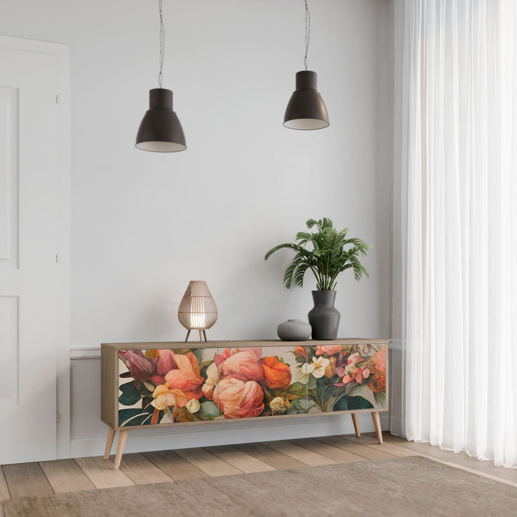 STYLISH BEAUTY TV-Lowboard mit 3 Türen in Eiche-Optik