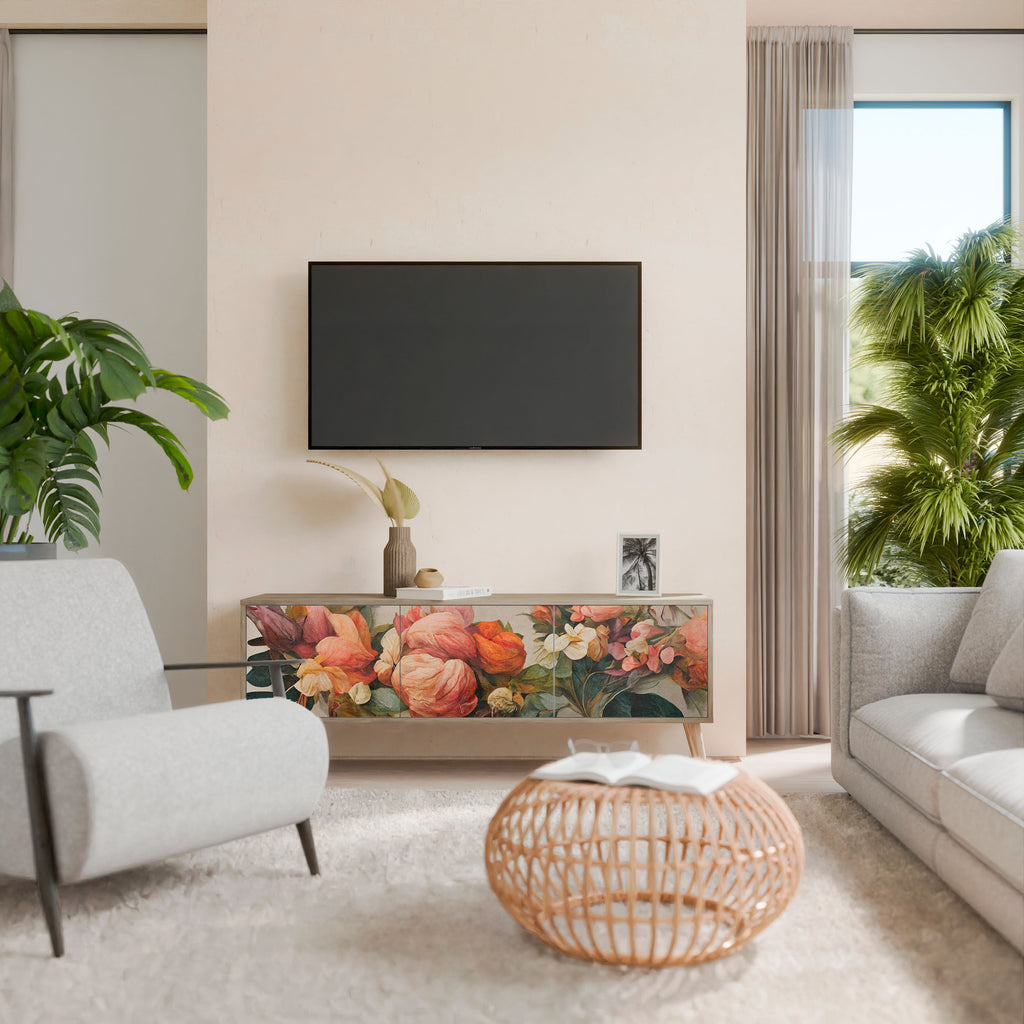 STYLISH BEAUTY TV-Lowboard mit 3 Türen in Eiche-Optik