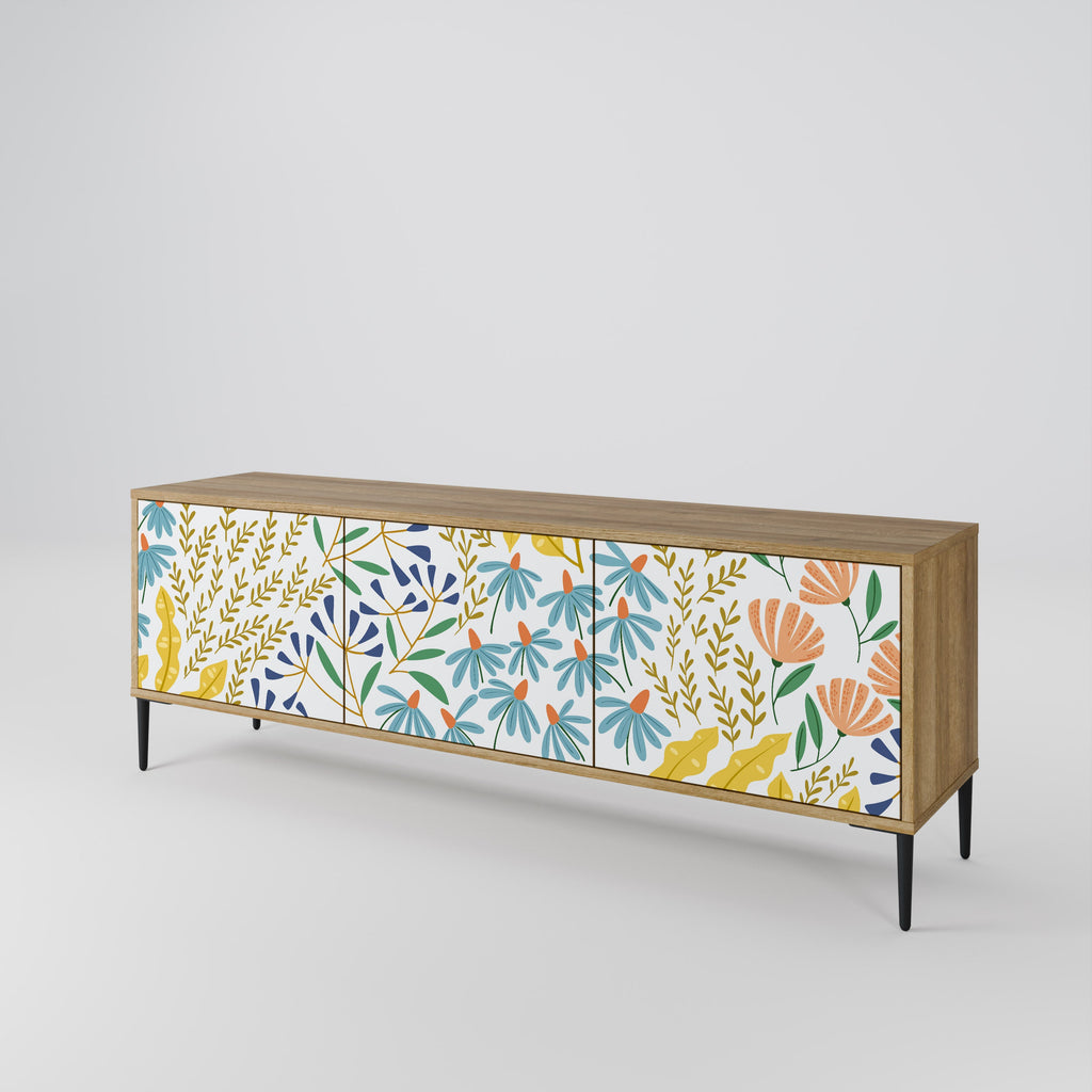 HELLO SPRING TV-Lowboard mit 3 Türen in Eiche-Optik