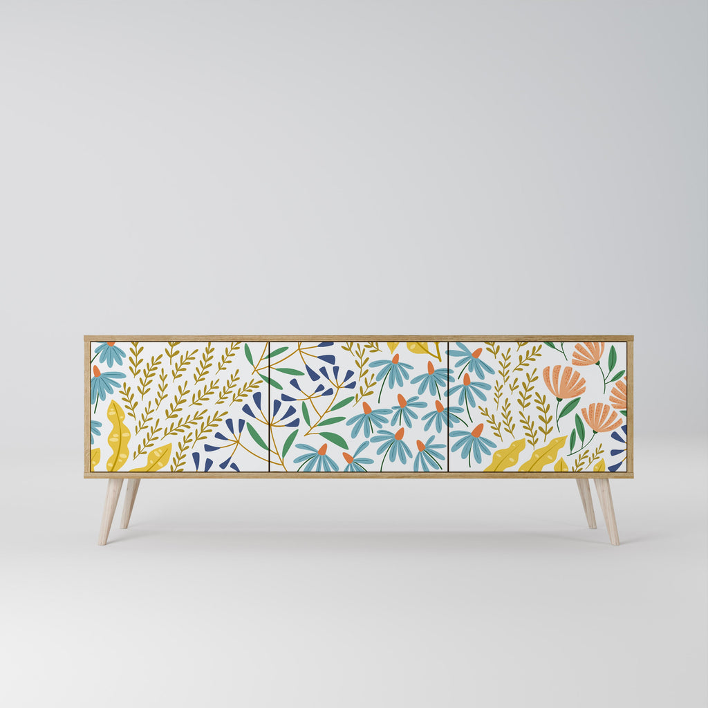 HELLO SPRING TV-Lowboard mit 3 Türen in Eiche-Optik