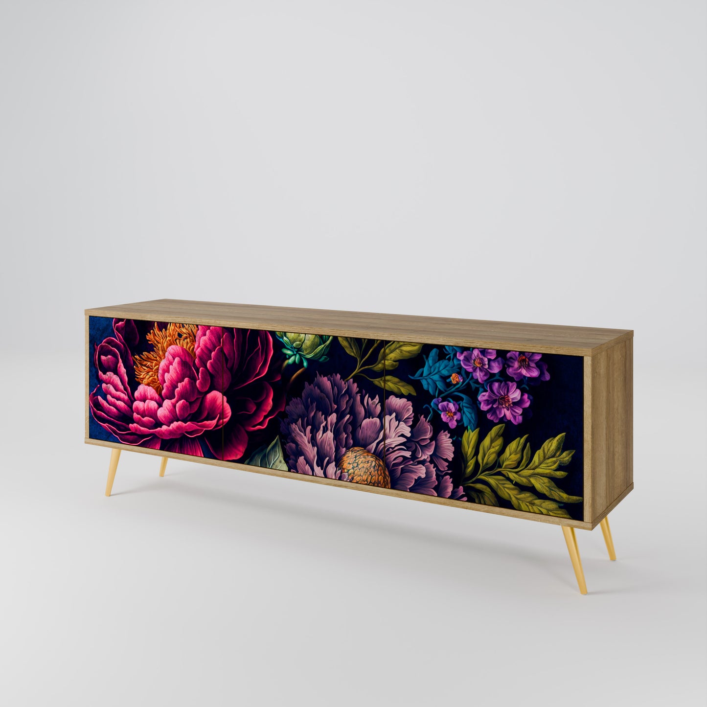 BLOOMING ELEGANCE 3-türiges TV-Lowboard