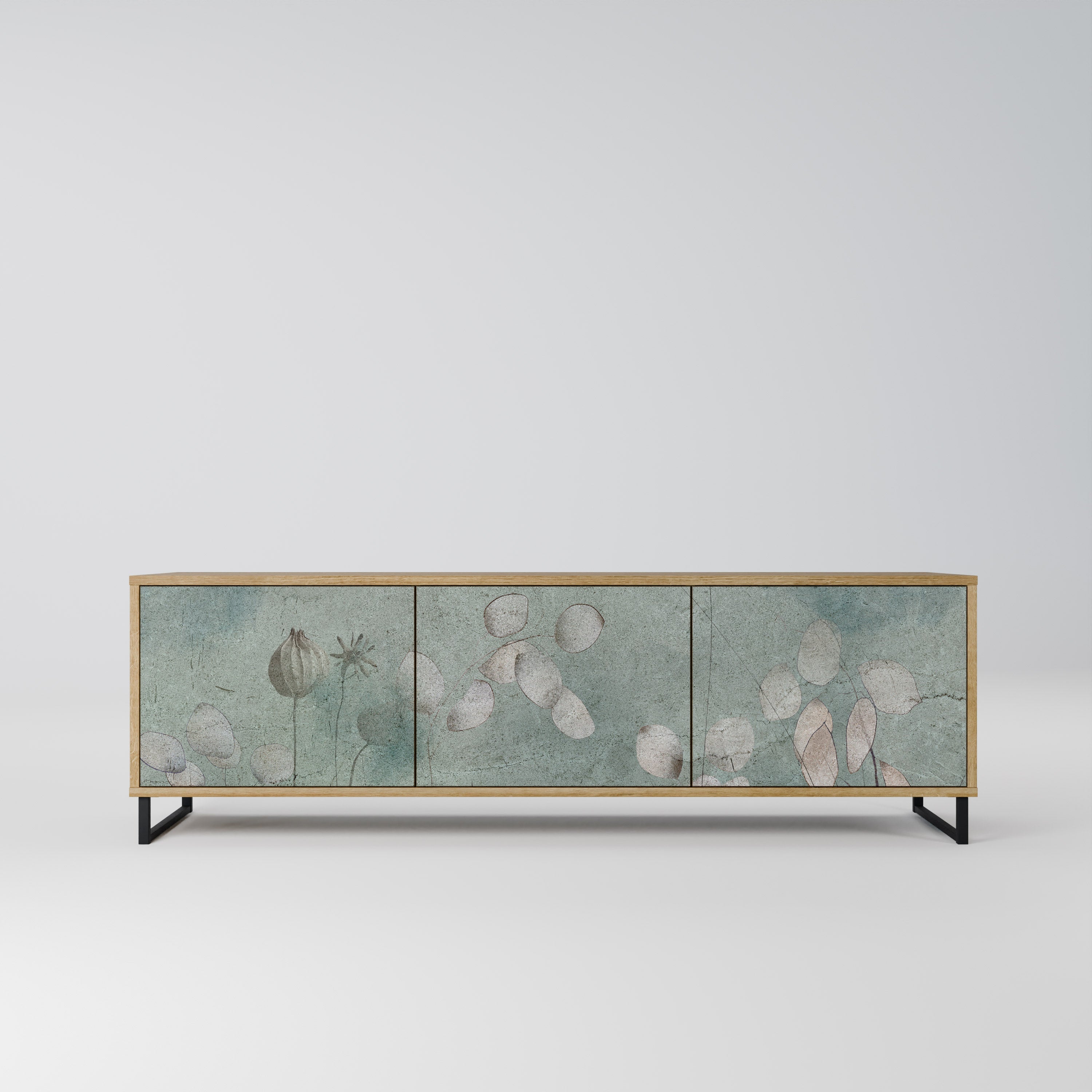 NIGHT LADY TV-Lowboard mit 3 Türen in Eiche-Optik