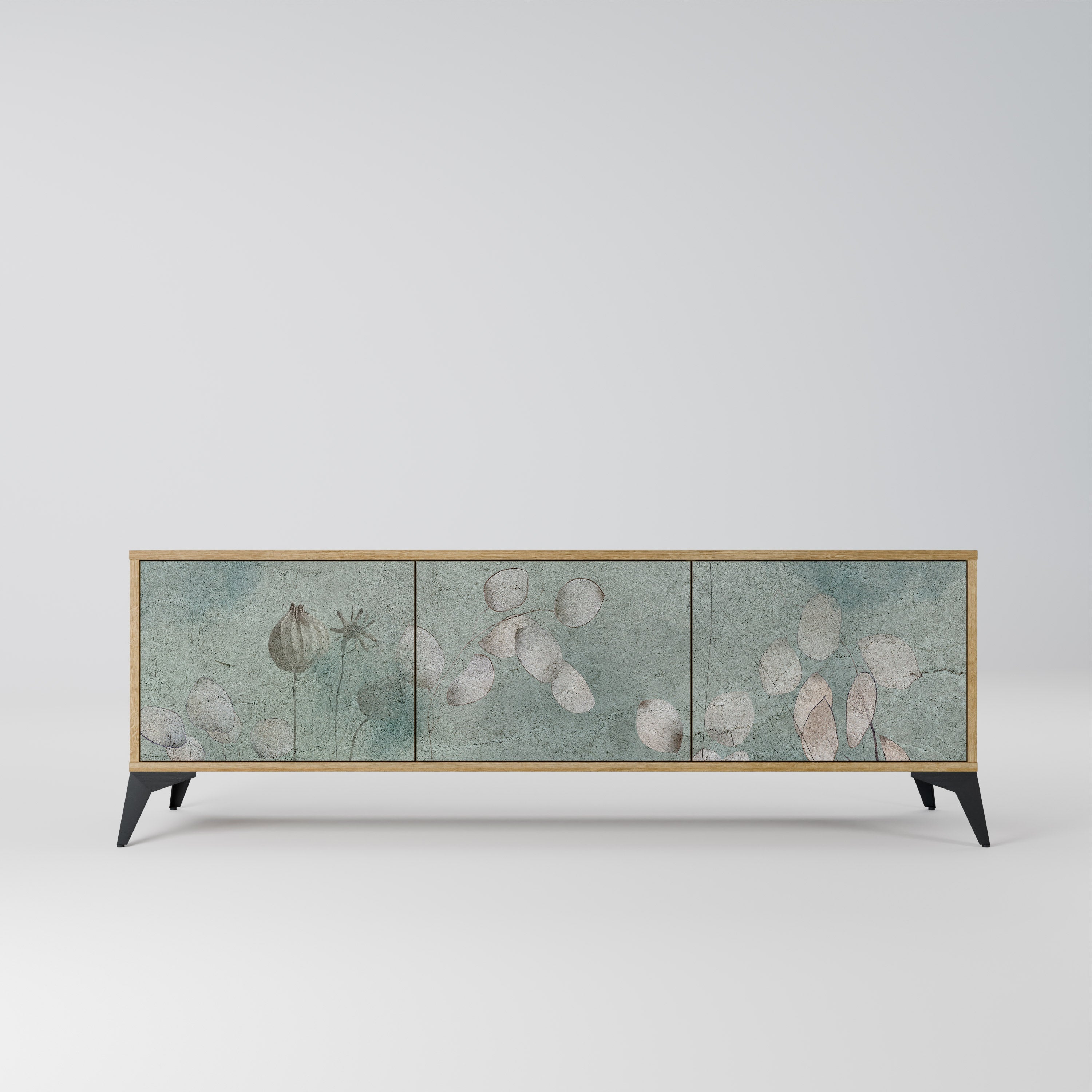 NIGHT LADY TV-Lowboard mit 3 Türen in Eiche-Optik