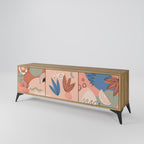 PASTEL DESTINY TV-Lowboard mit 3 Türen in Eiche-Optik