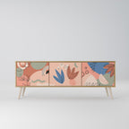 PASTEL DESTINY TV-Lowboard mit 3 Türen in Eiche-Optik