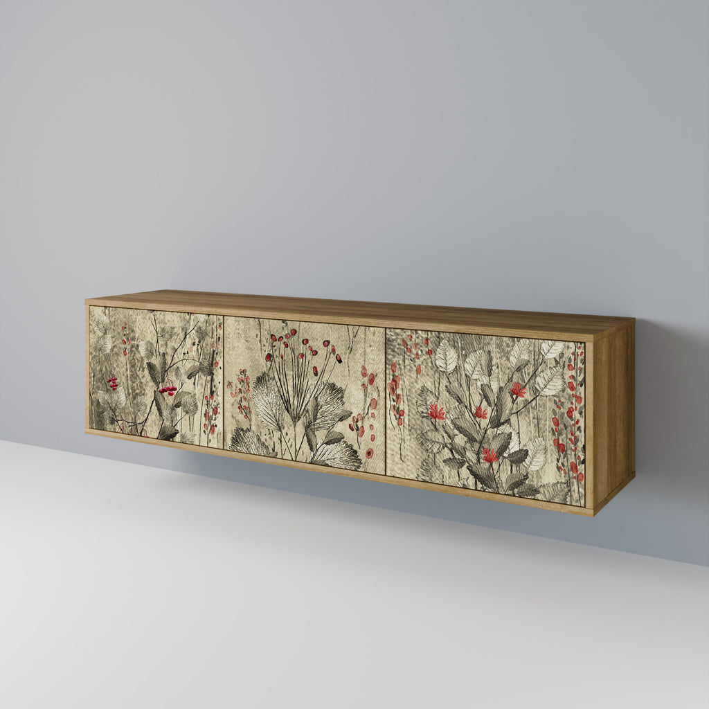 HERBAL GRACE TV-Lowboard mit 3 Türen in Eiche-Optik