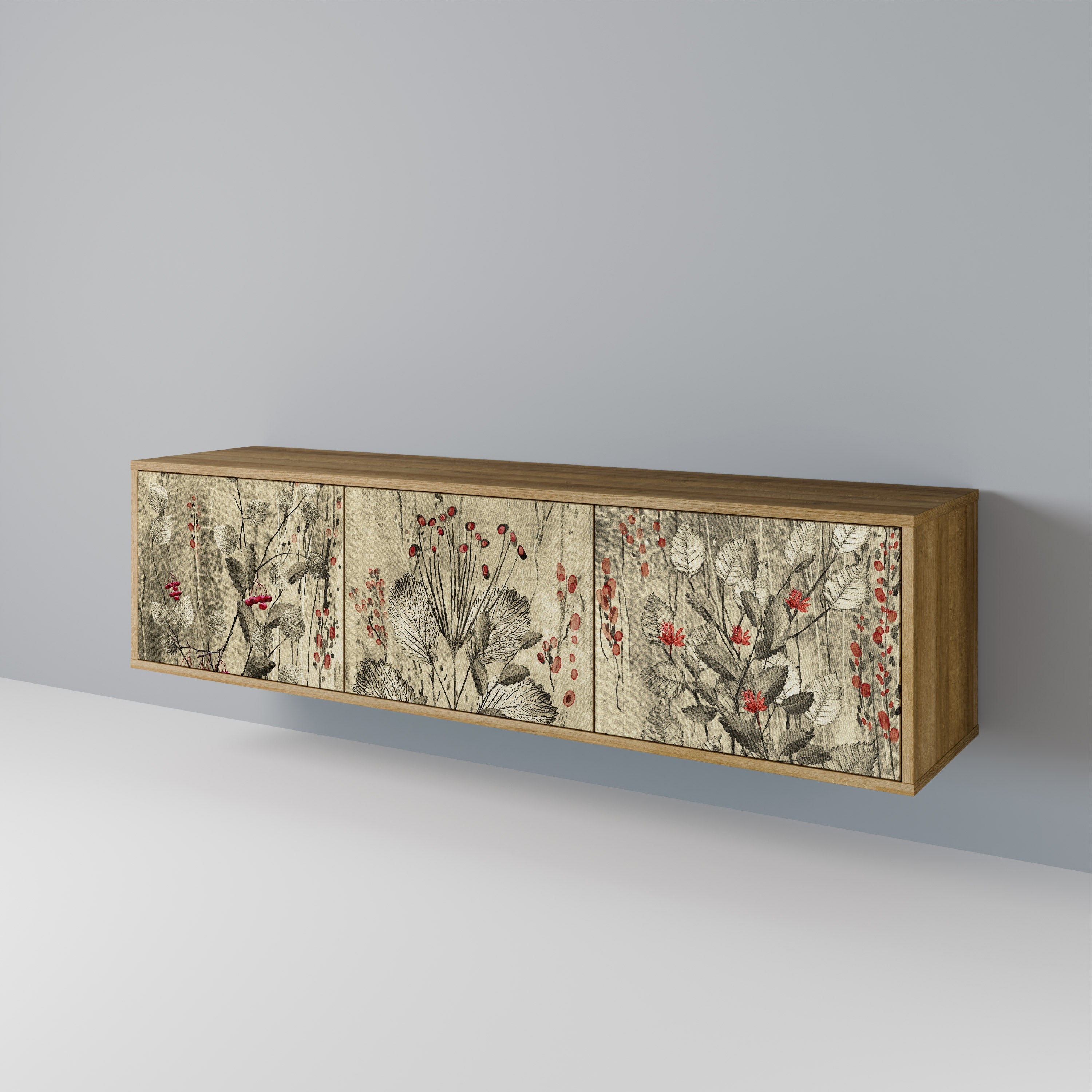 HERBAL GRACE TV-Lowboard mit 3 Türen in Eiche-Optik