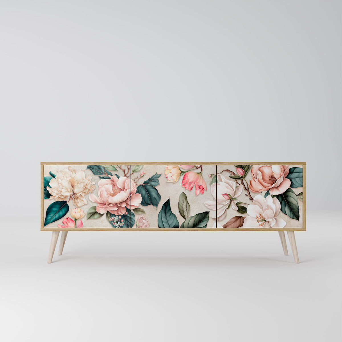 FLORAL GRACE 3-Door TV Cabinet