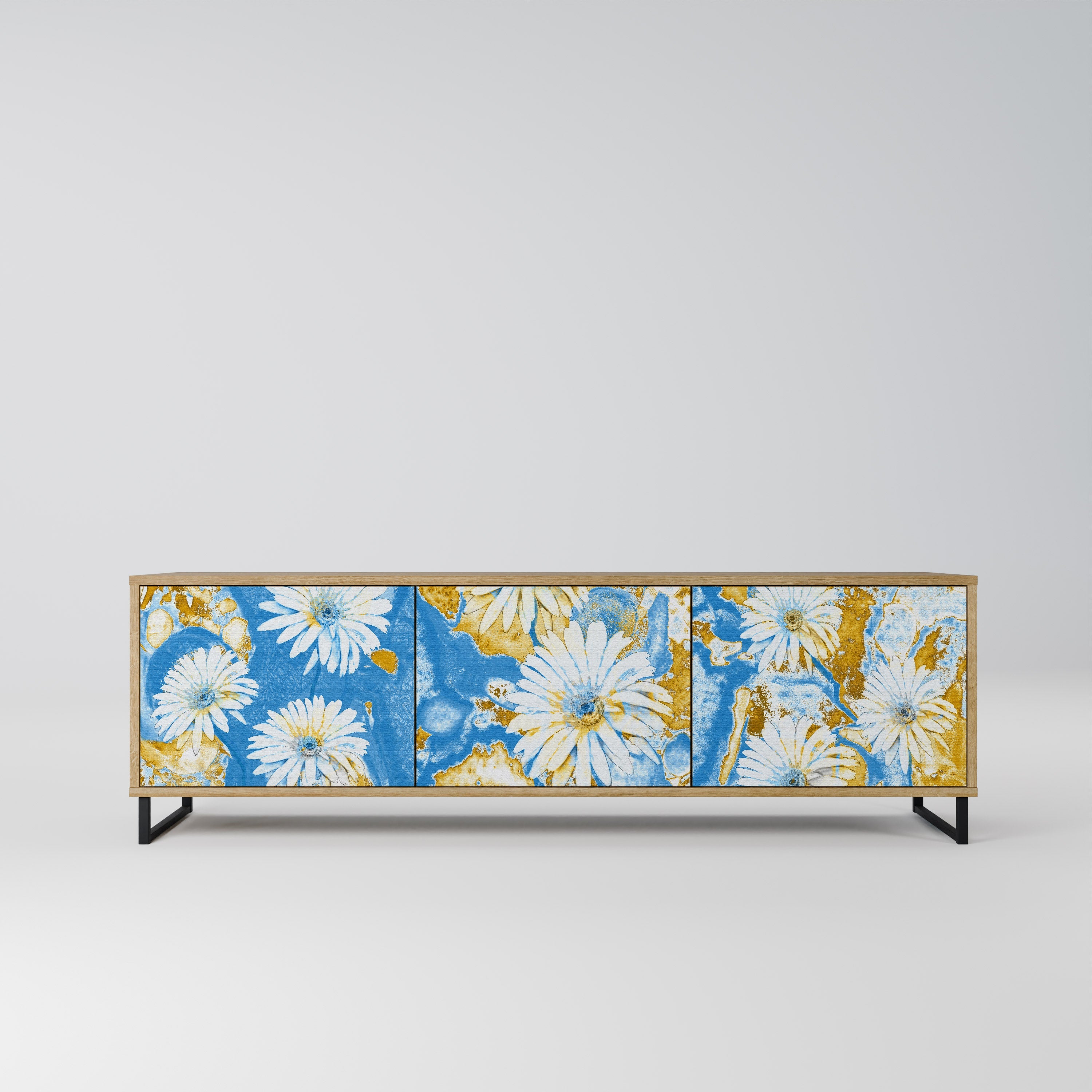 DAISY LUXE TV-Lowboard mit 3 Türen in Eiche-Optik