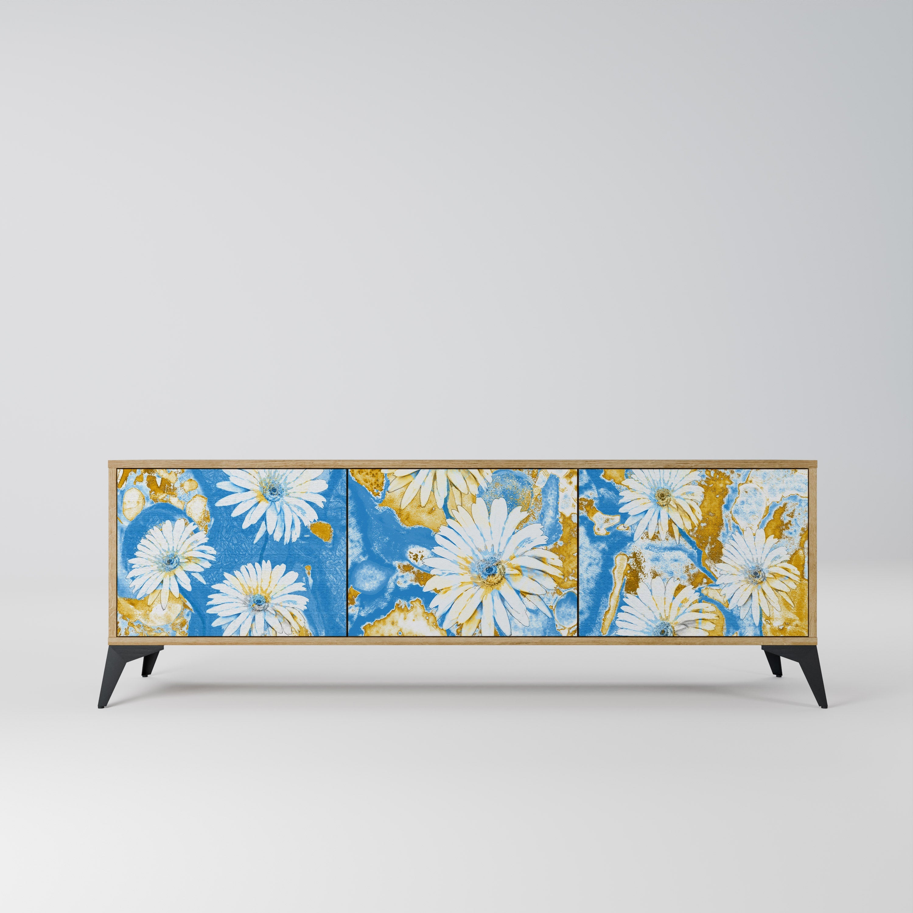 DAISY LUXE TV-Lowboard mit 3 Türen in Eiche-Optik