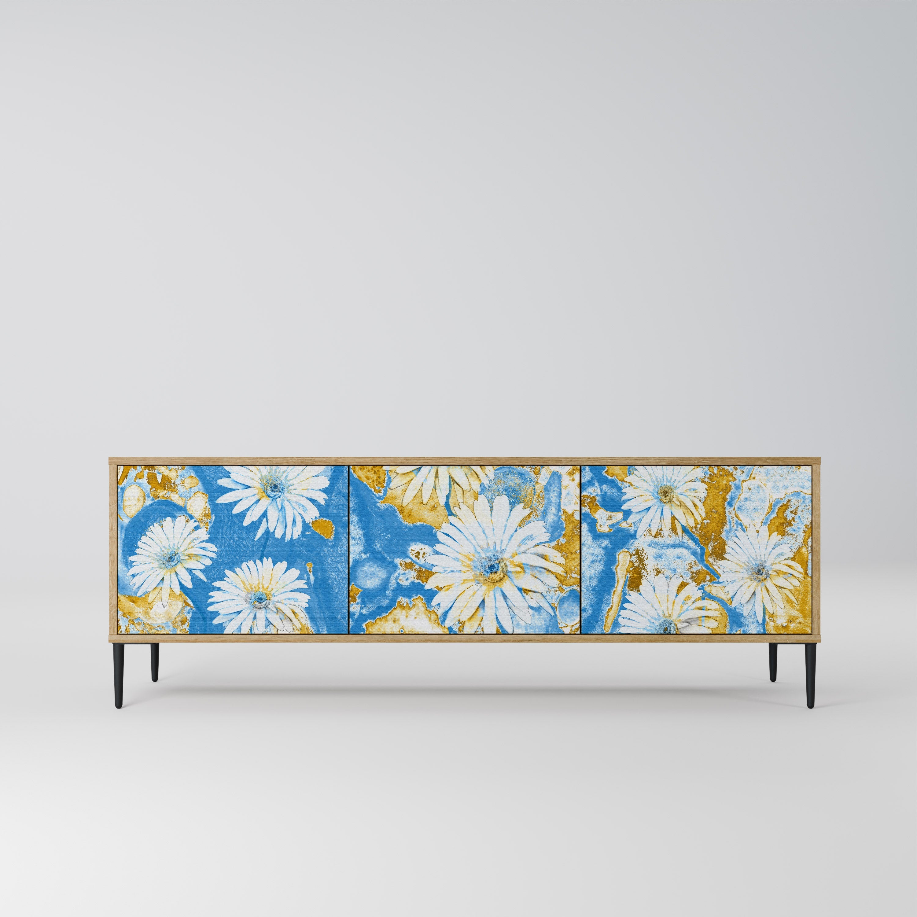 DAISY LUXE TV-Lowboard mit 3 Türen in Eiche-Optik