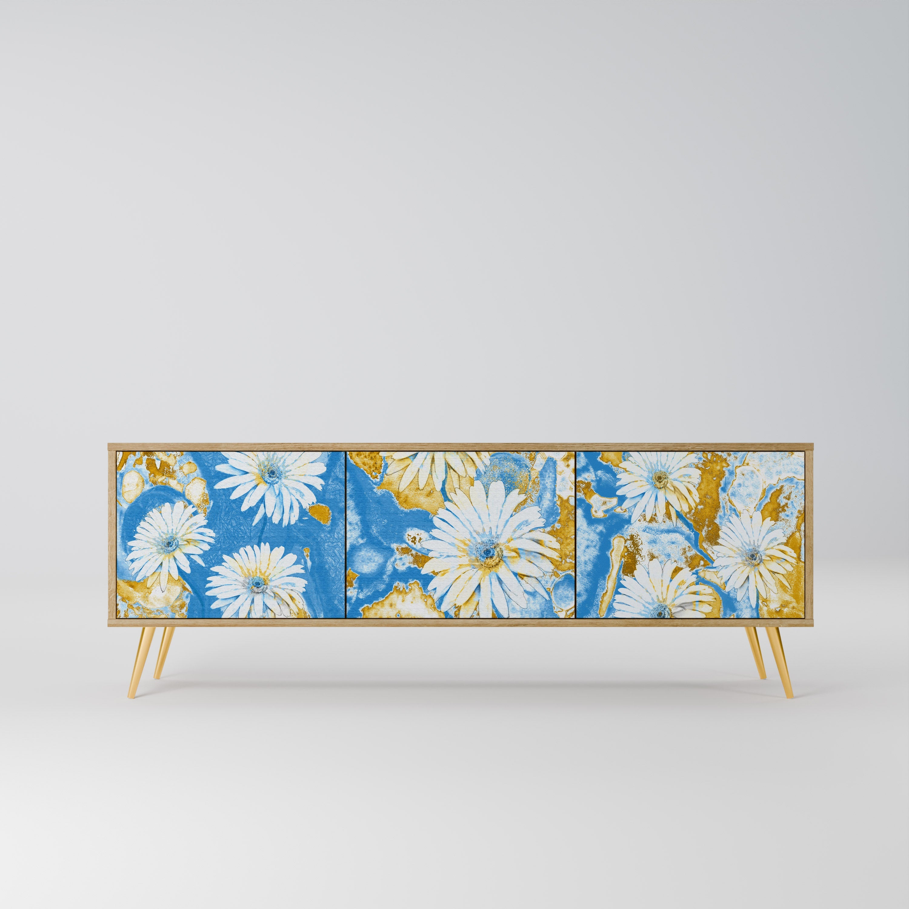 DAISY LUXE TV-Lowboard mit 3 Türen in Eiche-Optik