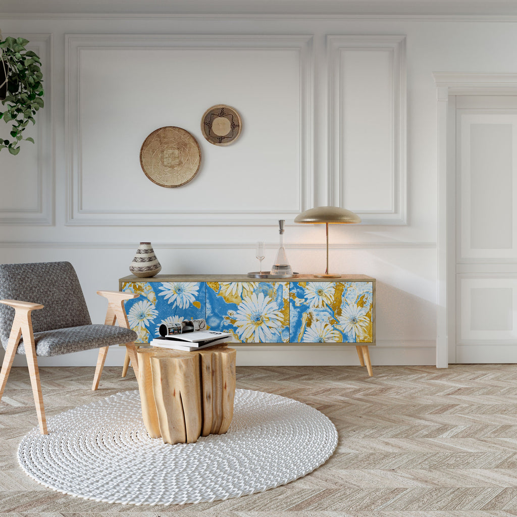 DAISY LUXE TV-Lowboard mit 3 Türen in Eiche-Optik