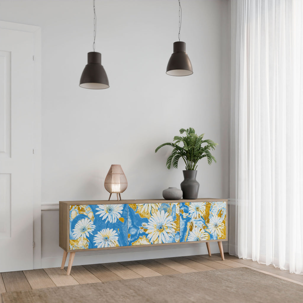 DAISY LUXE TV-Lowboard mit 3 Türen in Eiche-Optik