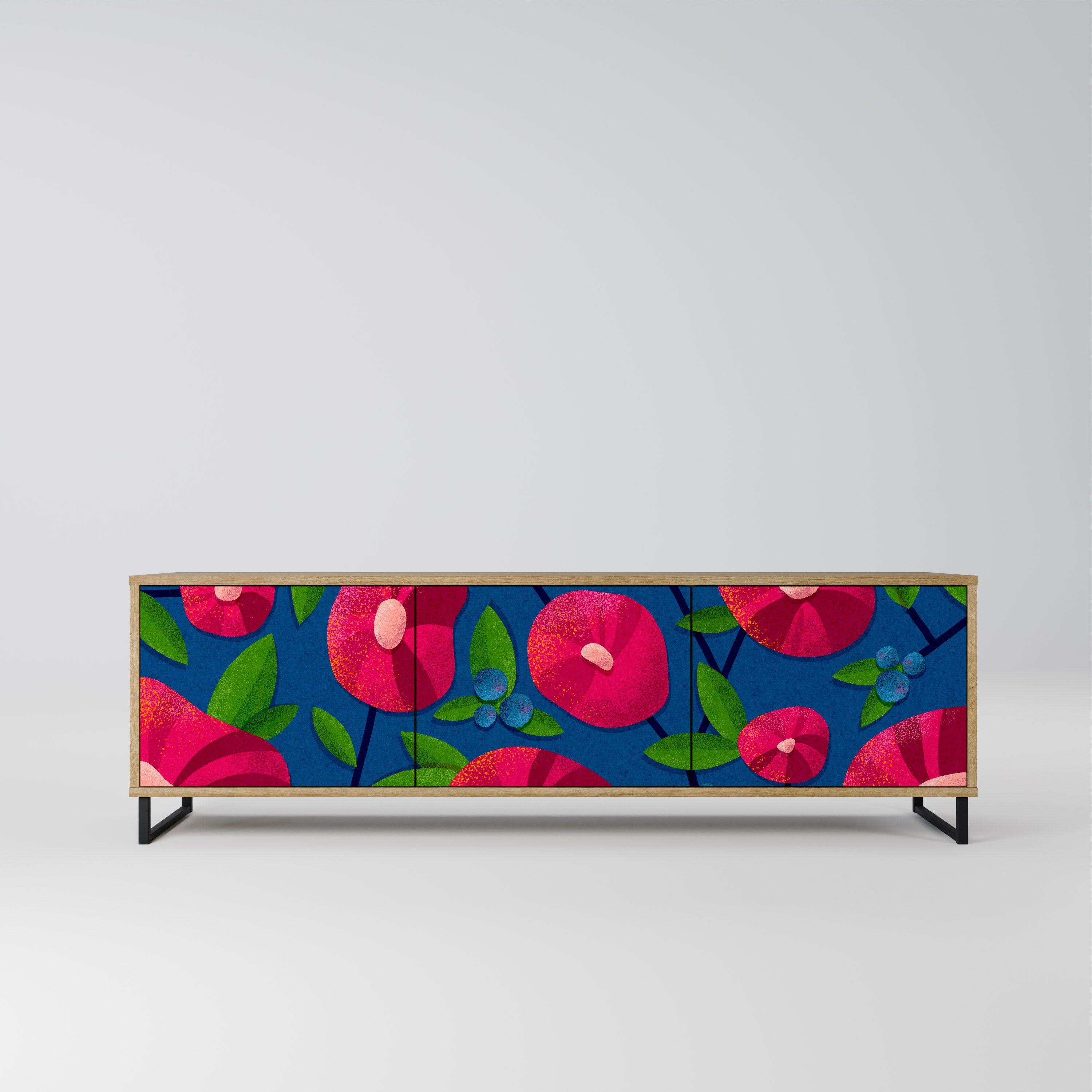 SPRING THOUGHTS TV-Lowboard mit 3 Türen in Eiche-Optik