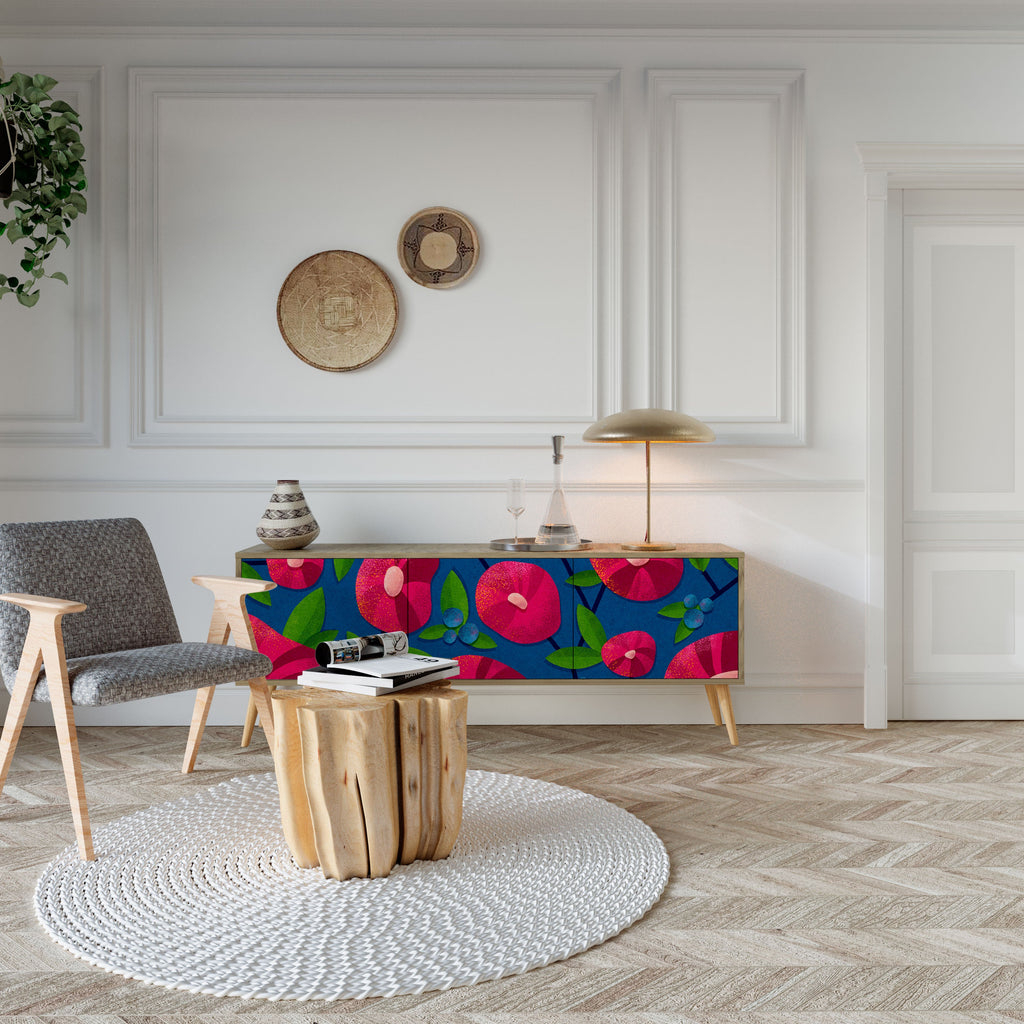 SPRING THOUGHTS TV-Lowboard mit 3 Türen in Eiche-Optik