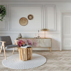 PEONY WHISPER TV-Lowboard mit 3 Türen in Eiche-Optik