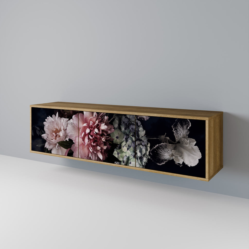 PURE BLOSSOM TV-Lowboard mit 3 Türen in Eiche-Optik