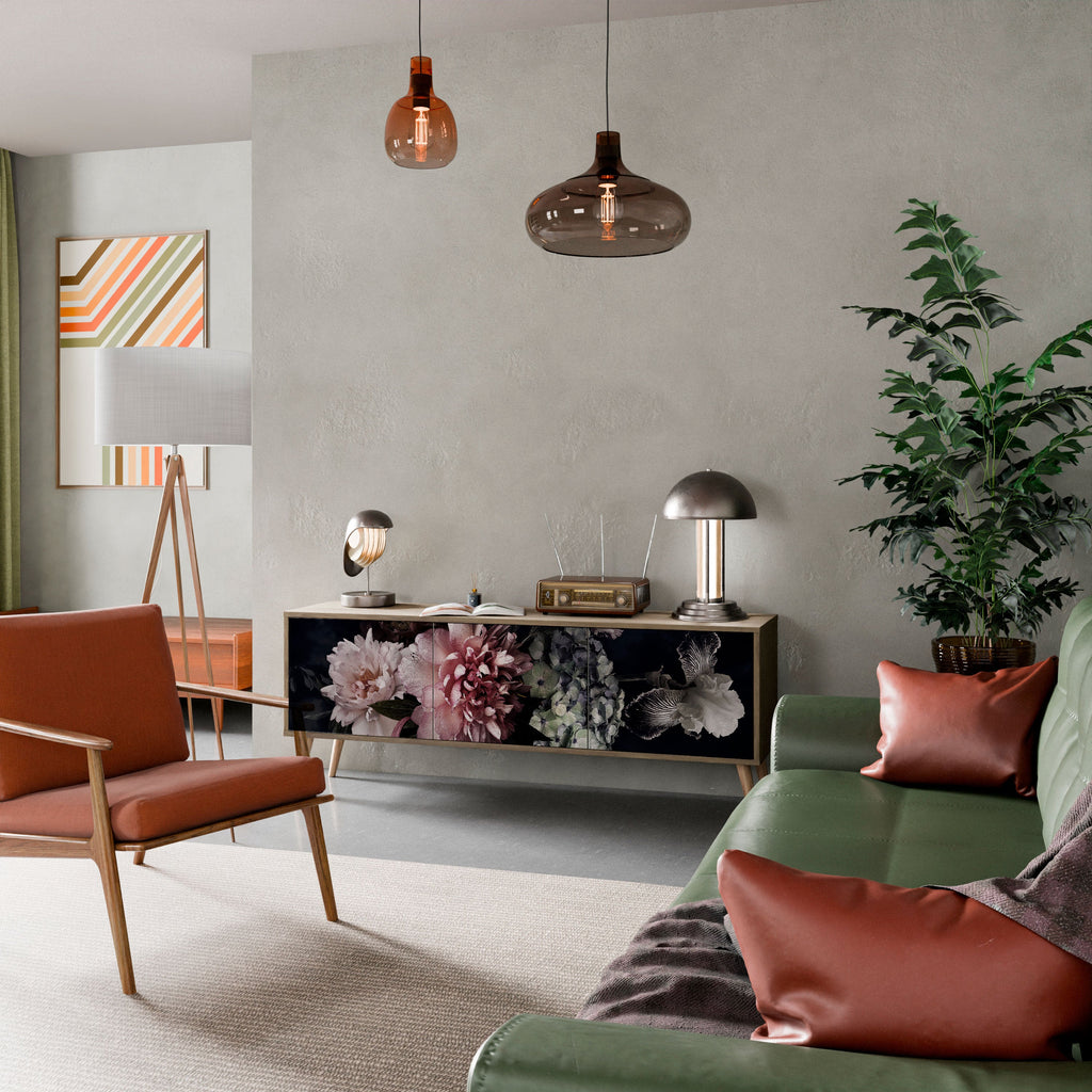 PURE BLOSSOM TV-Lowboard mit 3 Türen in Eiche-Optik