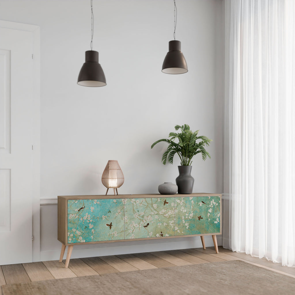 BLOOMING CHARM TV-Lowboard mit 3 Türen in Eiche-Optik