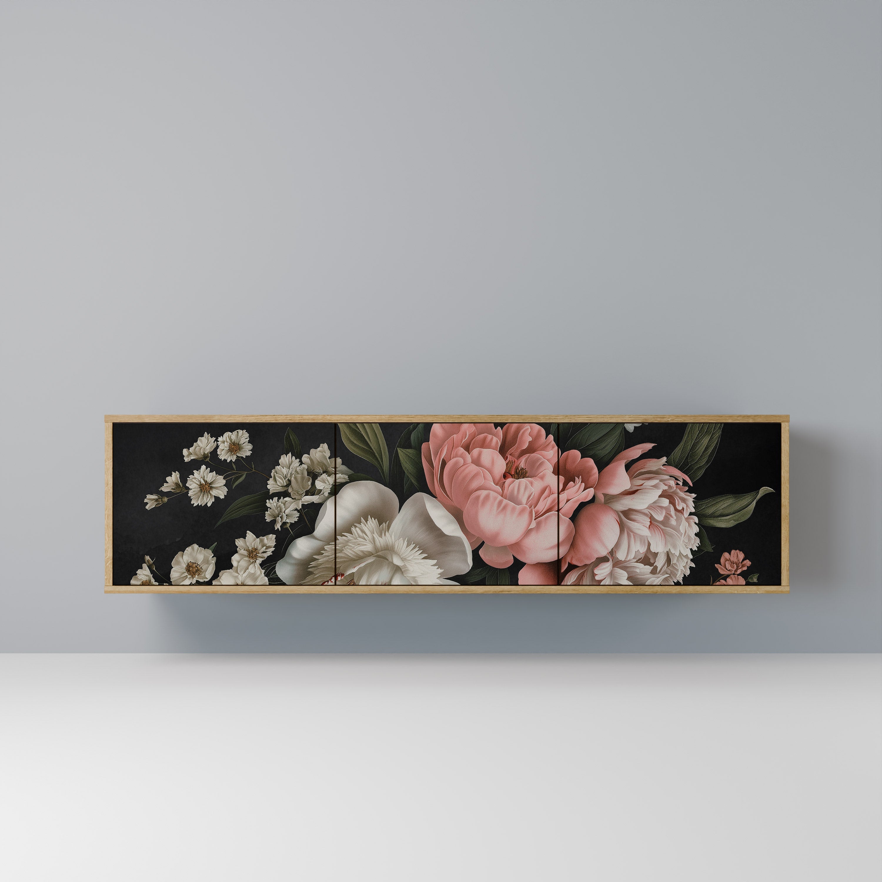 LUSH ELEGANCE TV-Lowboard mit 3 Türen in Eiche-Optik