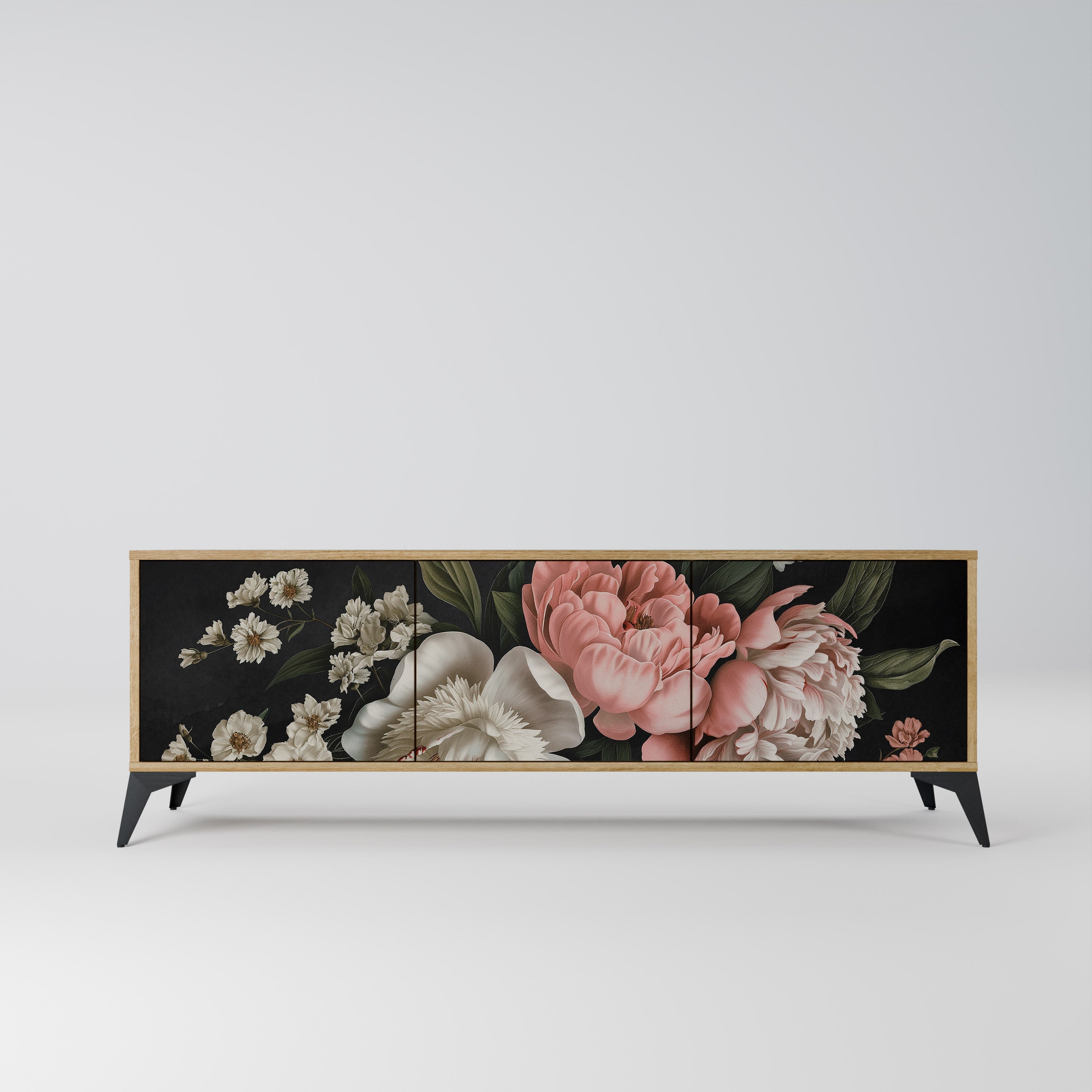 LUSH ELEGANCE TV-Lowboard mit 3 Türen in Eiche-Optik