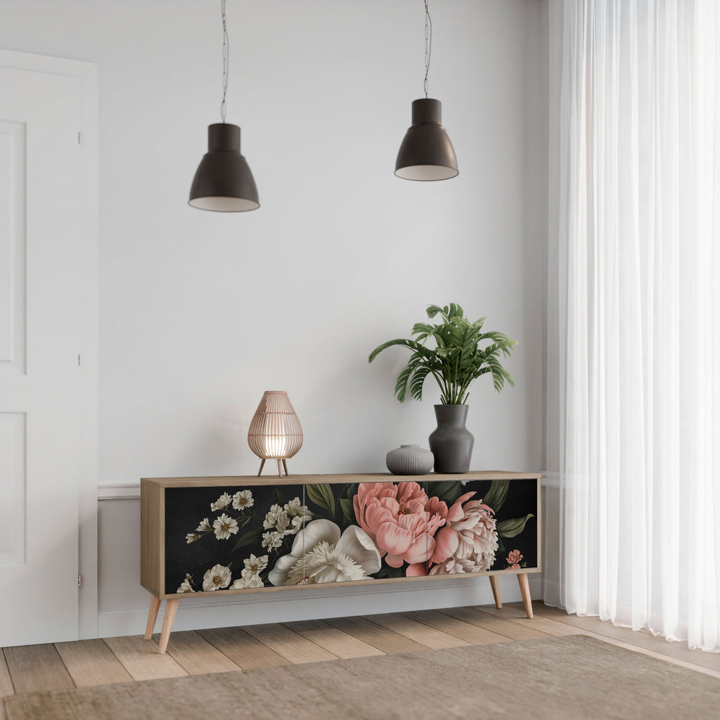 LUSH ELEGANCE TV-Lowboard mit 3 Türen in Eiche-Optik