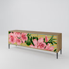 FRAGILE BEAUTY TV-Lowboard mit 3 Türen in Eiche-Optik