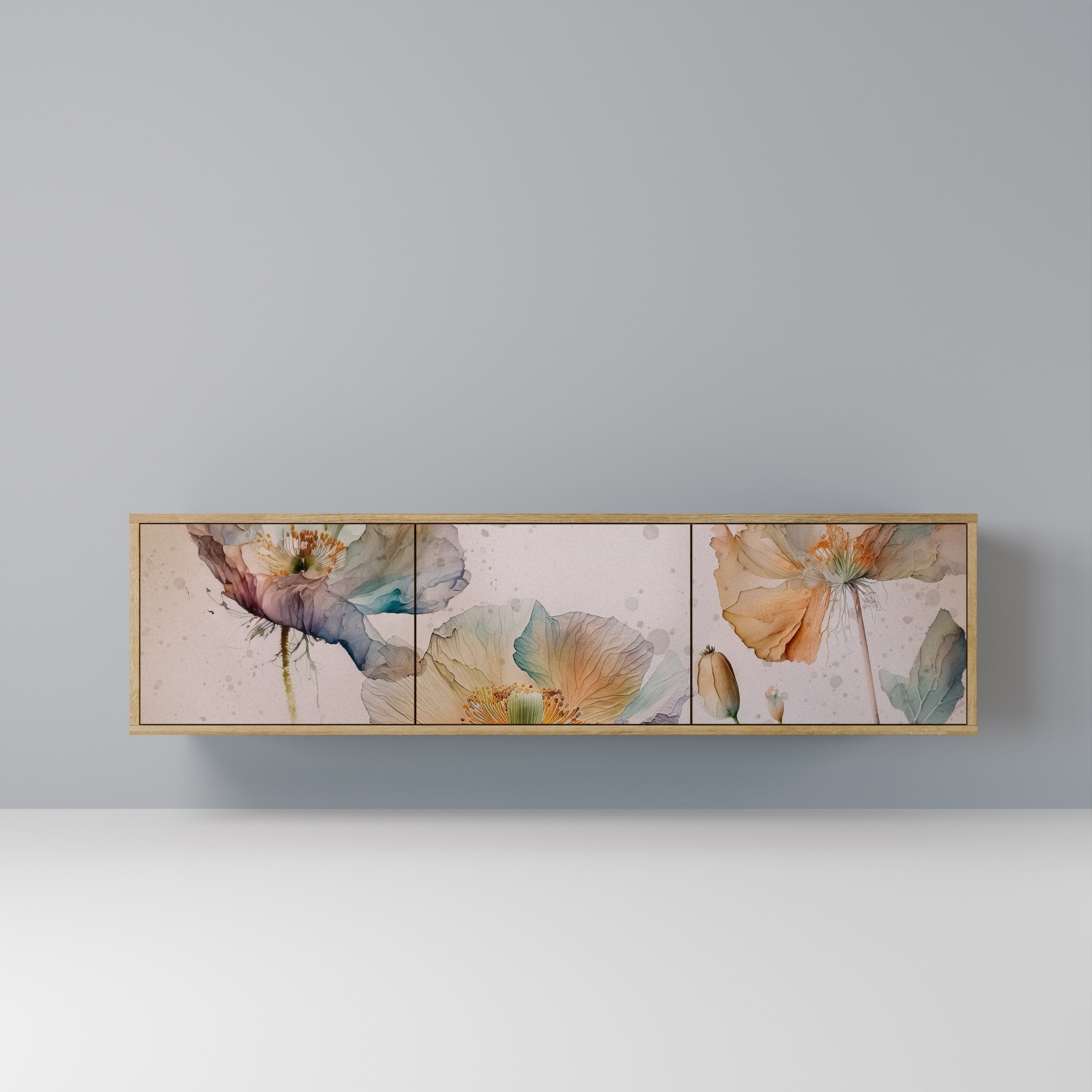 SOFTEN POPPY TV-Lowboard mit 3 Türen in Eiche-Optik