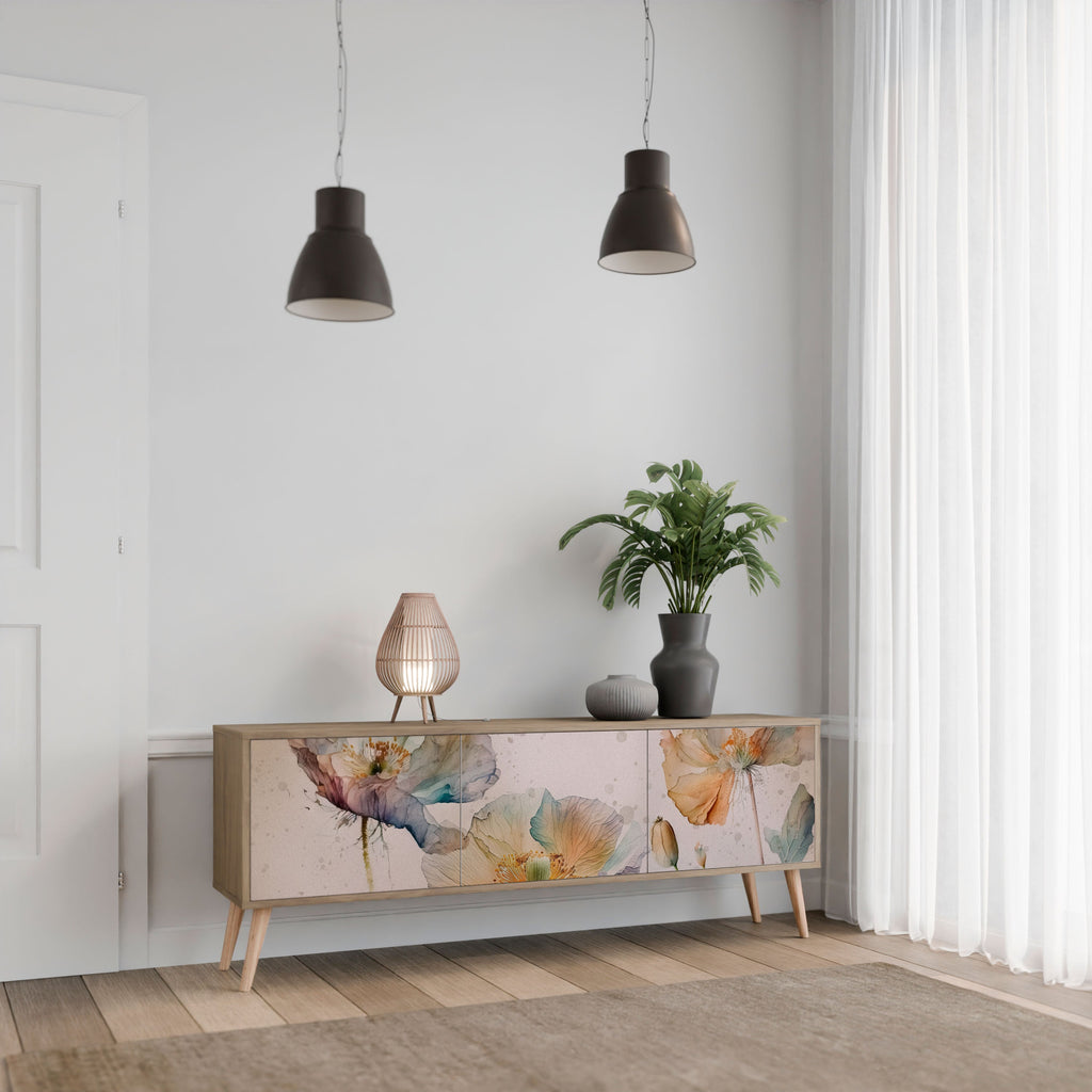 SOFTEN POPPY TV-Lowboard mit 3 Türen in Eiche-Optik