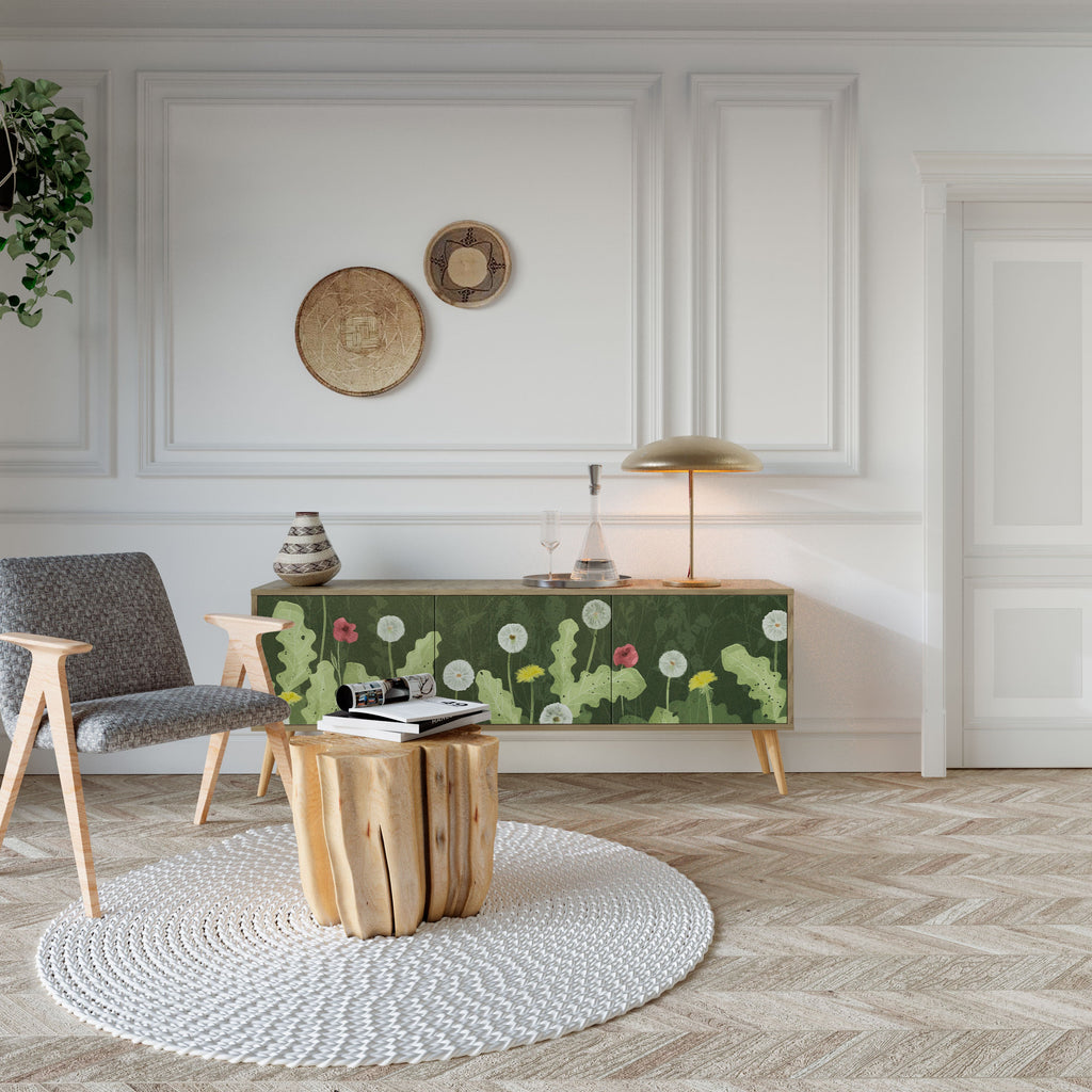 DANDELION AMUSE TV-Lowboard mit 3 Türen in Eiche-Optik