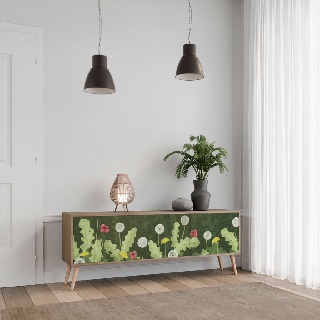 DANDELION AMUSE TV-Lowboard mit 3 Türen in Eiche-Optik