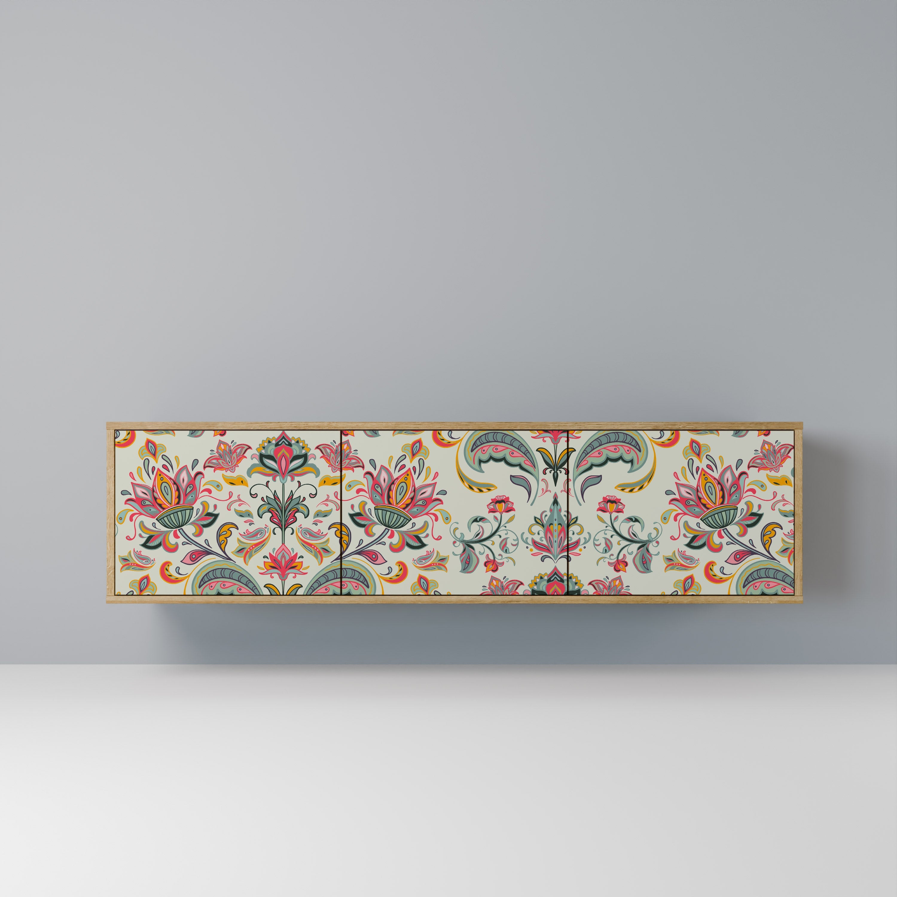 ORGANIC FOLKLORE TV-Lowboard mit 3 Türen in Eiche-Optik