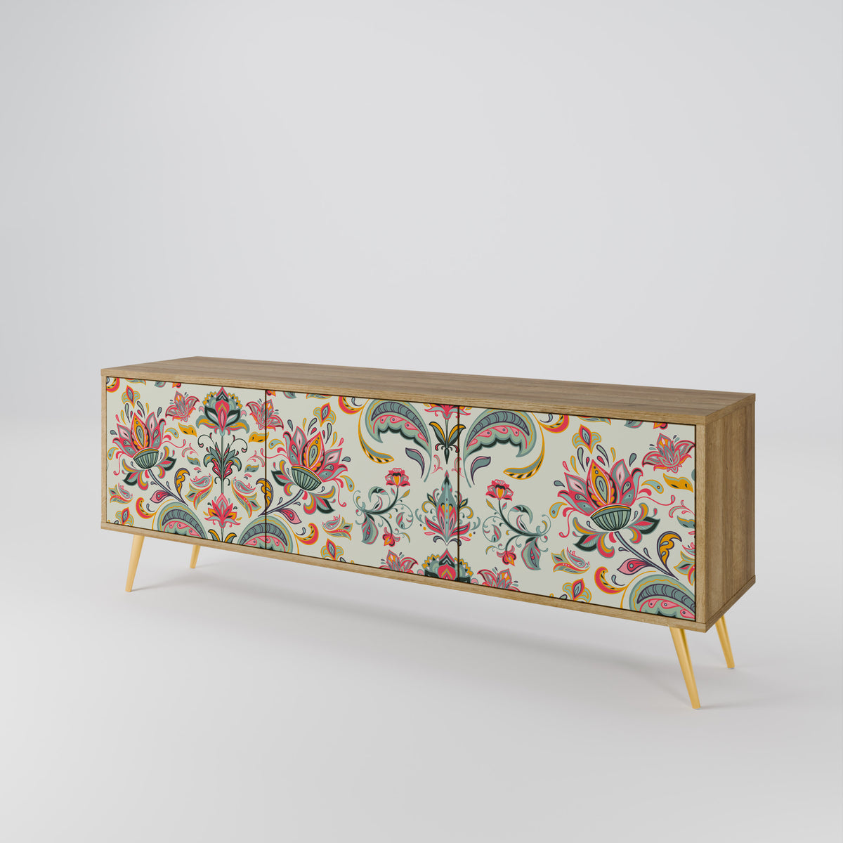 ORGANIC FOLKLORE 3-Door TV Cabinet