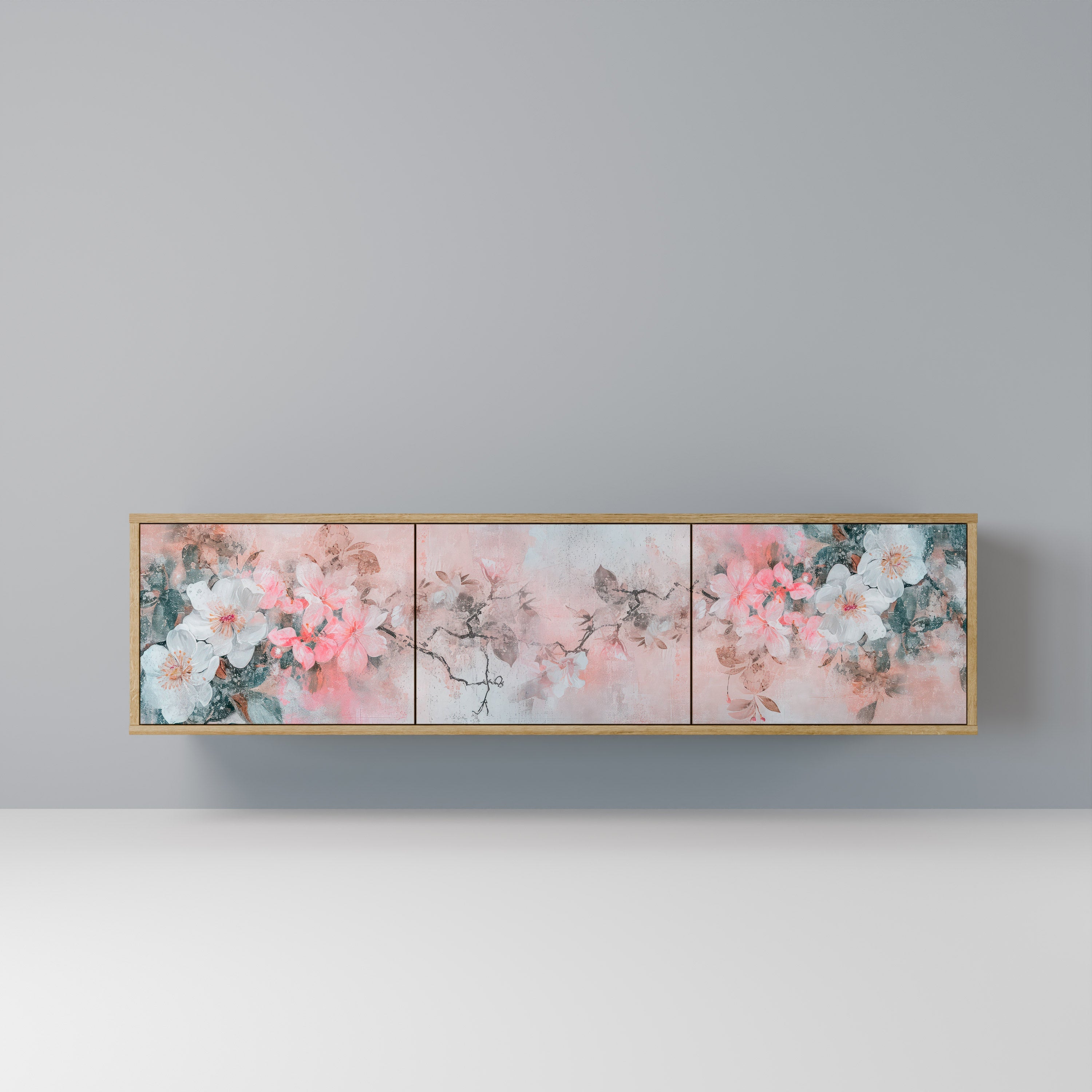 CHERRY BLOSSOM TV-Lowboard mit 3 Türen in Eiche-Optik