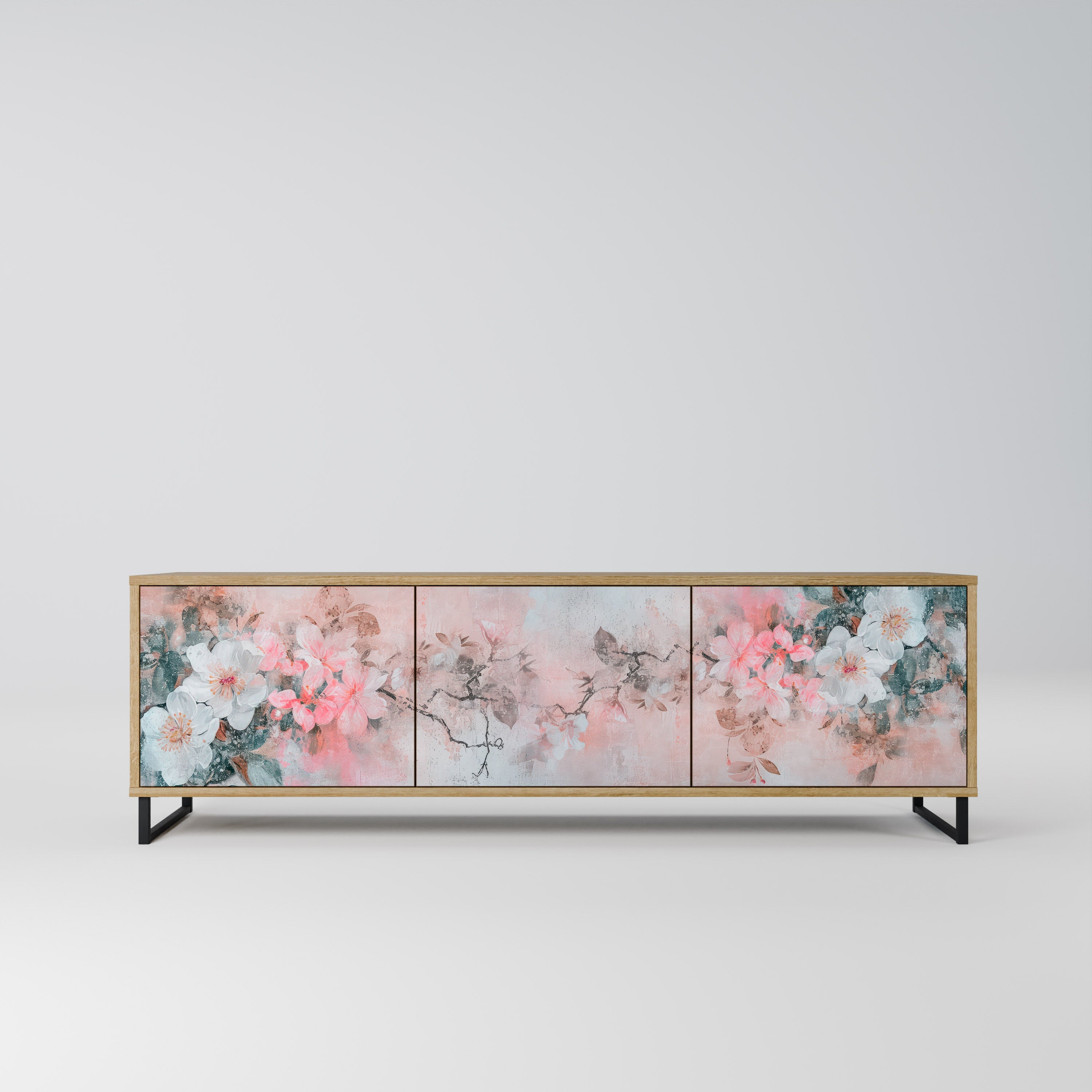 CHERRY BLOSSOM TV-Lowboard mit 3 Türen in Eiche-Optik