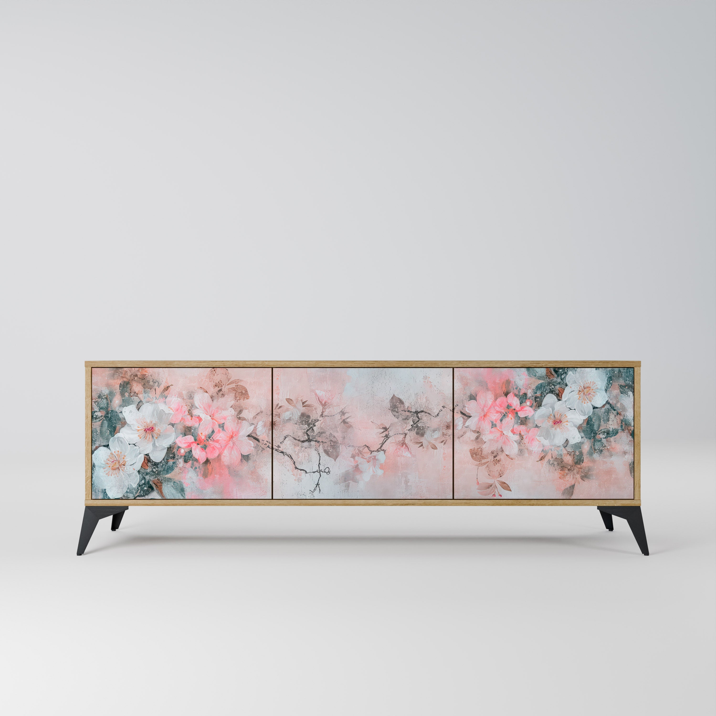 CHERRY BLOSSOM TV-Lowboard mit 3 Türen in Eiche-Optik