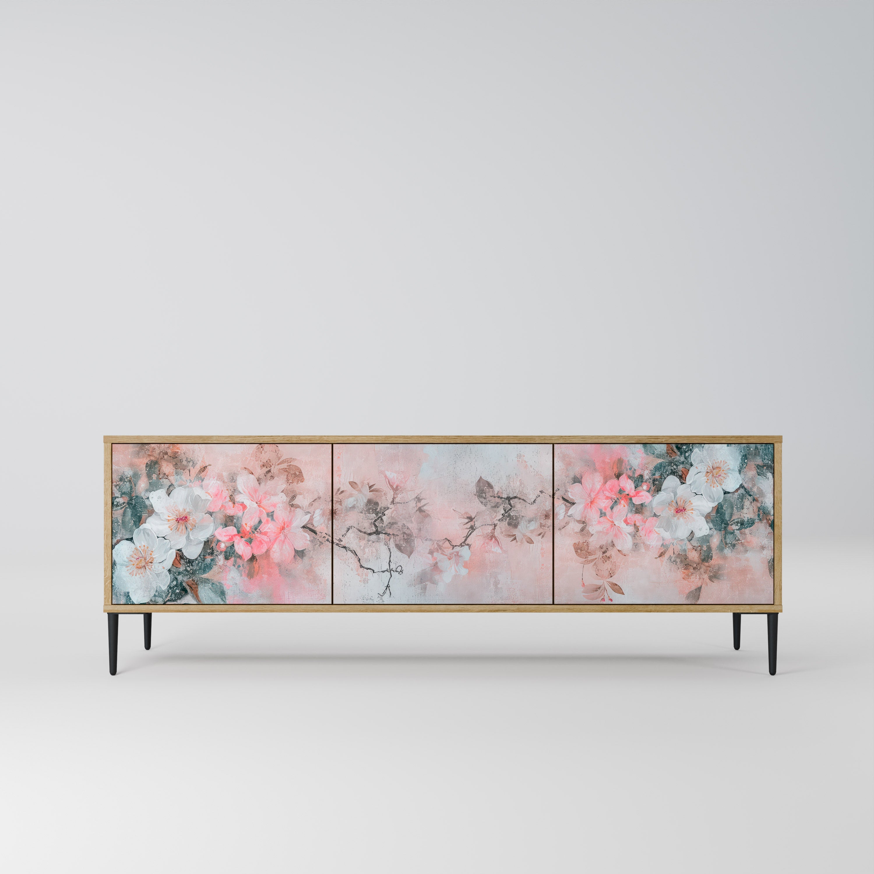 CHERRY BLOSSOM TV-Lowboard mit 3 Türen in Eiche-Optik