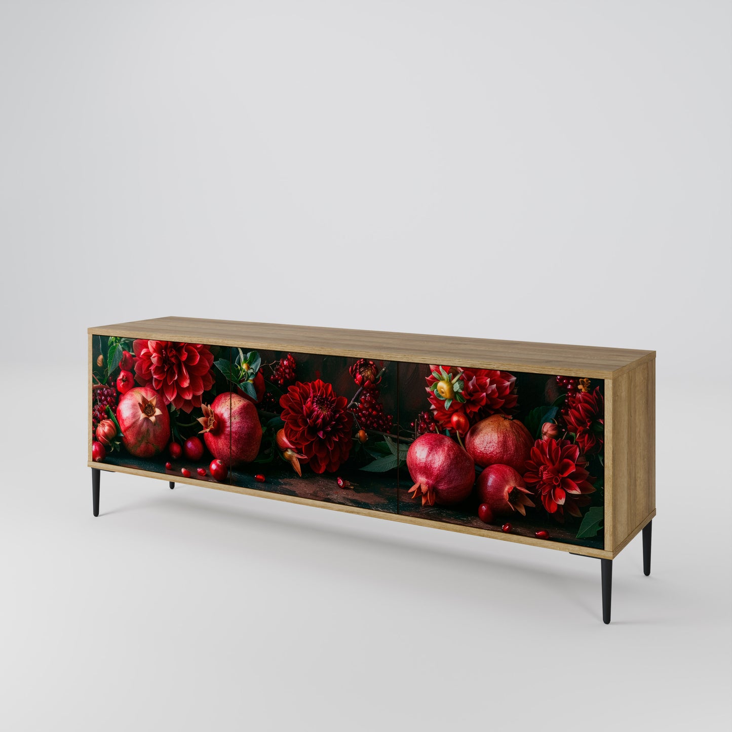 DAHLIAS AND POMEGRANATES 3-türiges TV-Lowboard