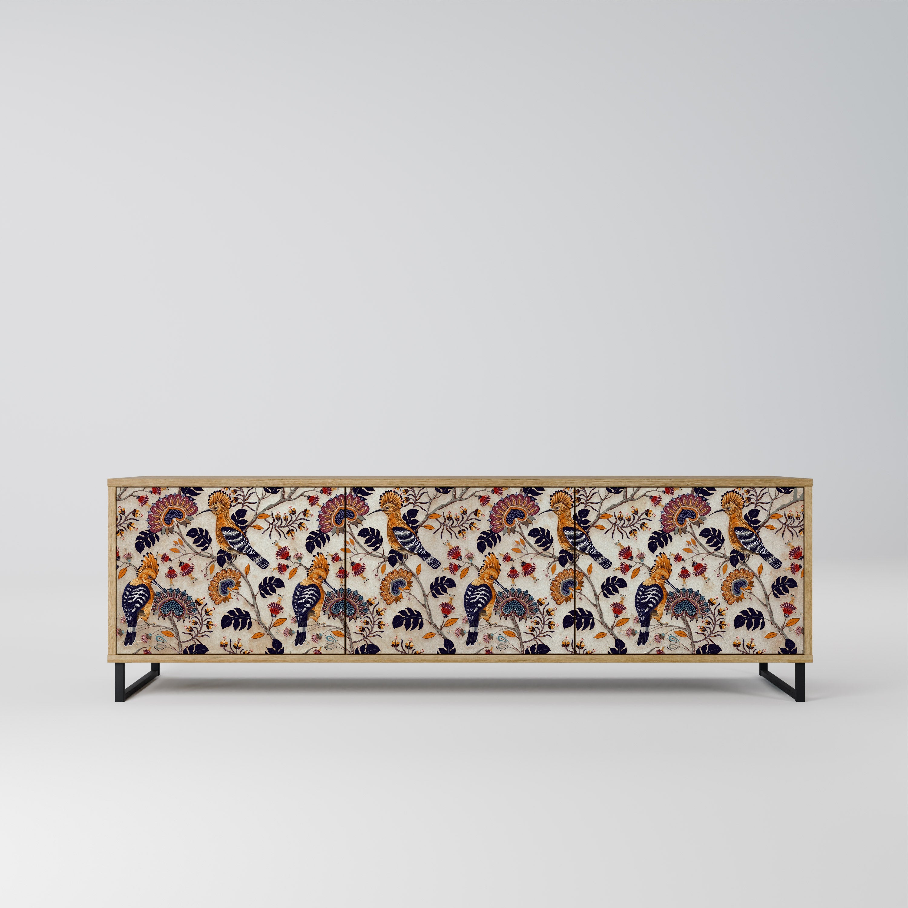 EMINENT HOOPOE TV-Lowboard mit 3 Türen in Eiche-Optik