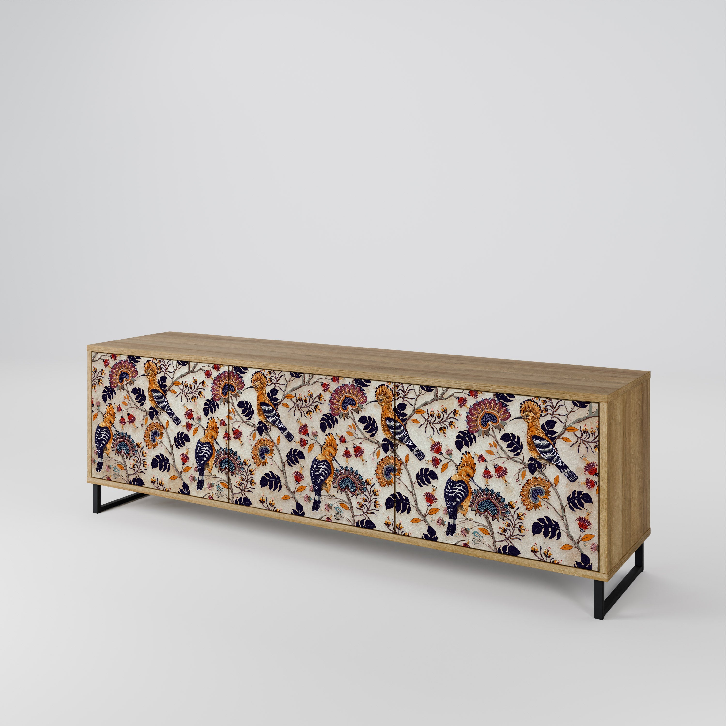 EMINENT HOOPOE TV-Lowboard mit 3 Türen in Eiche-Optik