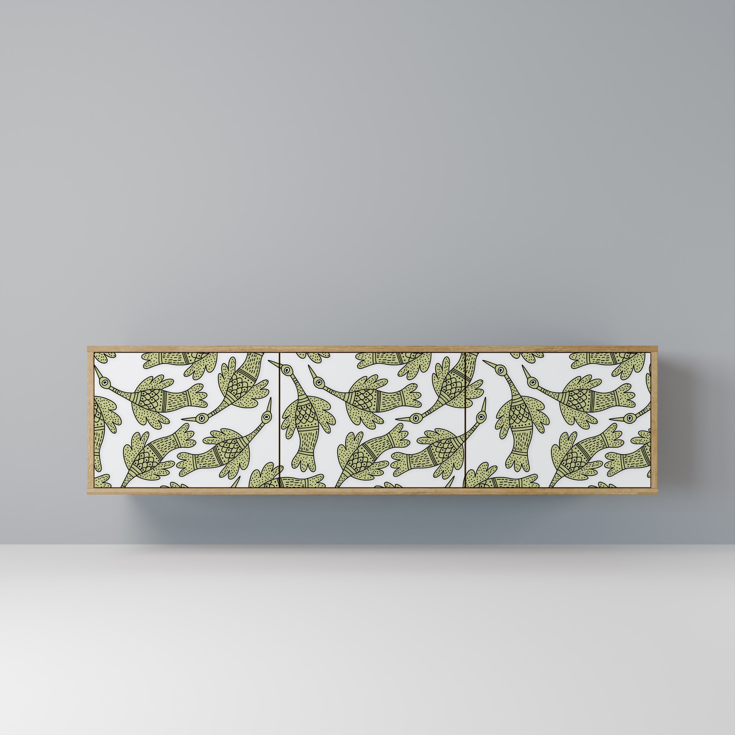 SEEDLING SONGBIRD TV-Lowboard mit 3 Türen in Eiche-Optik