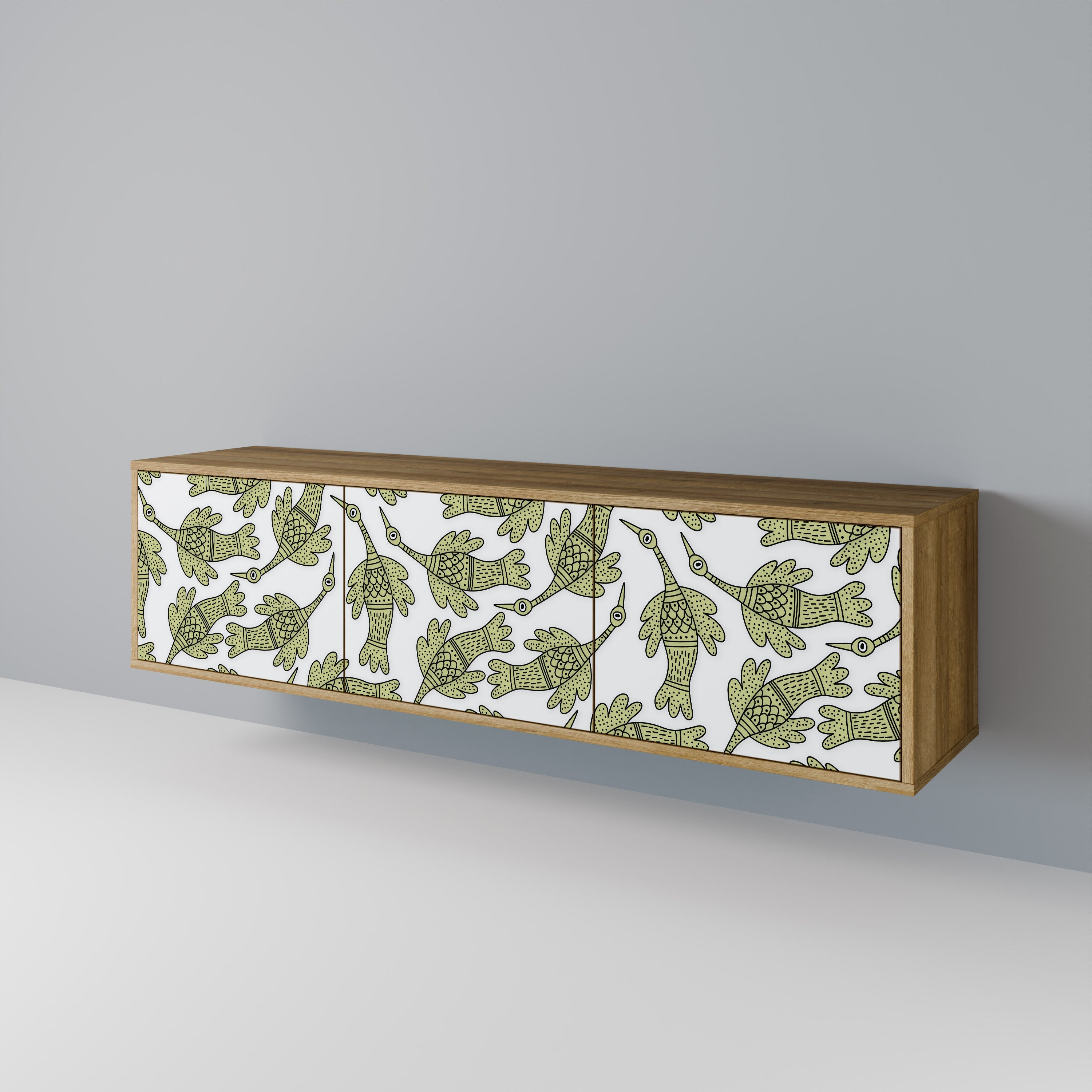 SEEDLING SONGBIRD TV-Lowboard mit 3 Türen in Eiche-Optik